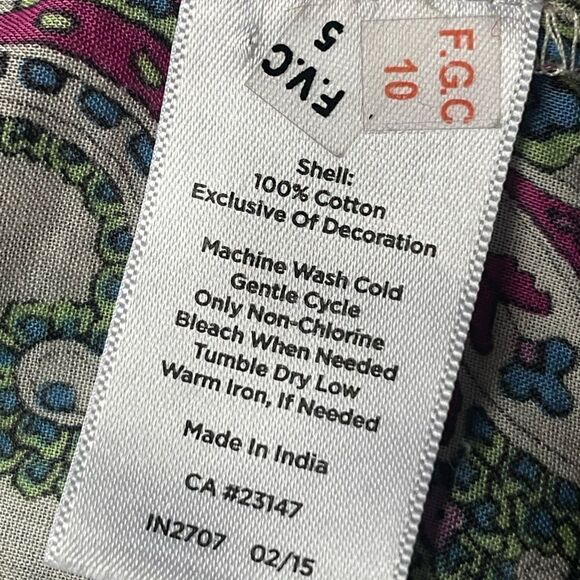 Talbots Multicolored Paisley Button Down Top (Size: XS) - Picture 8 of 12